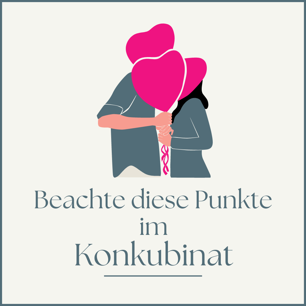 Beachte diese Punkte im Konkubinat Paar hinter Herzballons