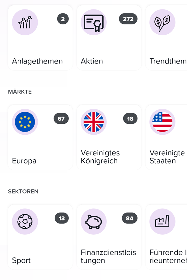 Anlagethemen in App