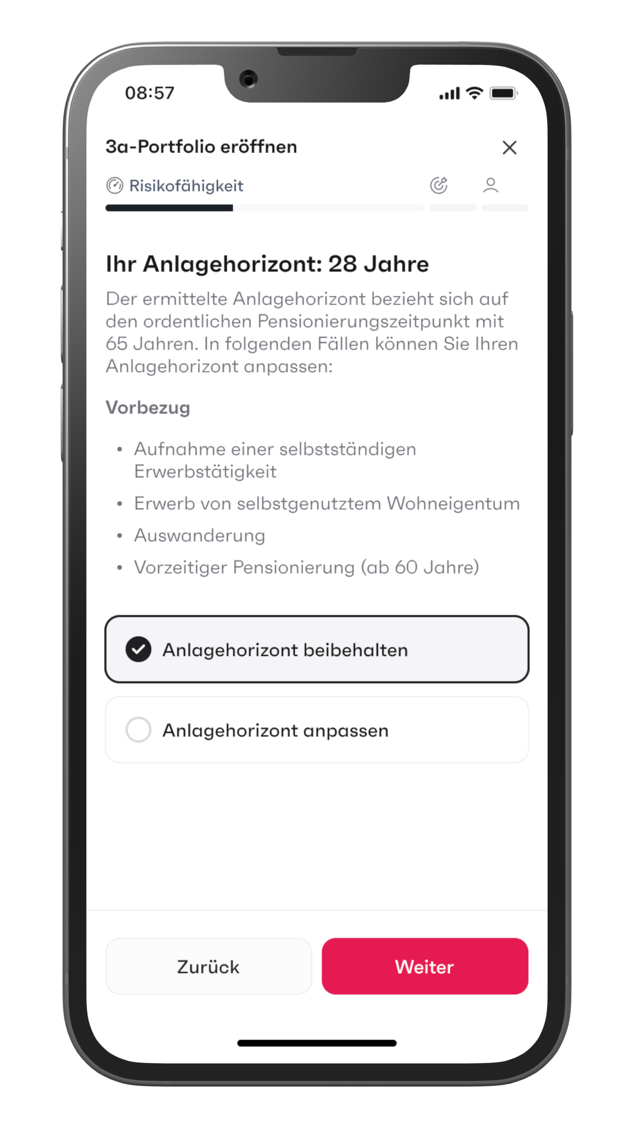 Miss Finance Wiki - finpension - Anlagenhorizont